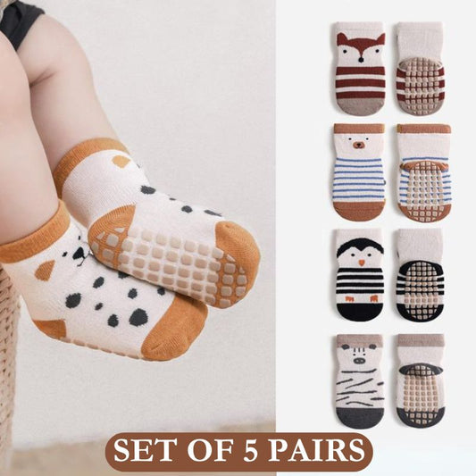 Set of 5 cute non-slip socks